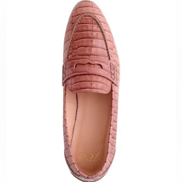 J. Crew Academy Penny Loafer in Embossed Croc - Picture 8 of 9